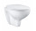 Závesné wc Grohe Bau Ceramic, 53x37cm, bez kołnierza, s pozvoľným sklápaním sedadlo, alpská bielaa