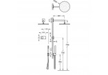 Elektroniczny Sprchový set Tres Shower Technology, podomietkový, s termostatom, Horná sprcha 300mm, čierna matnéný 