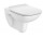 Misa závesné WC Roca Debba Rimless Square, 54x35,5cm, bez kołnierza, s sedadlom slim wolnoopadającą duroplast, biela