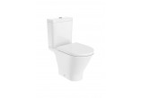 Misa závesné WC Roca Gap Rimless Round, 54x35,5cm, bez kołnierza, s pozvoľným sklápaním sedadlo slim duroplast, biela