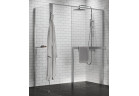 Sprchový kút Walk-In Novellini Kaudra H+H Frame, 140x70cm, pravé, s vešiačikom na ručník, saténové profily