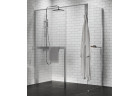 Sprchový kút Walk-In Novellini Kaudra H+H Frame, 180x80cm, ľavé, s vešiačikom na ručník, profil chróm