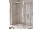 Sprchový kút Walk-In Novellini Kaudra H+H Frame, 120x100cm, ľavé, s vešiačikom na ručník, biele profily matnéný