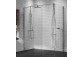 Sprchový kút Walk-In Novellini Kaudra H+H Frame, 120x70cm, pravé, s policou, biele profily matnéný