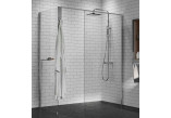 Sprchový kút Walk-In Novellini Kaudra H+H Frame, 180x100cm, pravé, s vešiačikom na ručník, biele profily matnéný