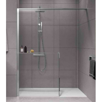 Pevná bočná stena Walk-In do niky Novellini Kaudra HN Frame, 120x200cm, pravé, biele profily matnéný
