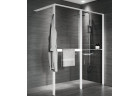 Pevná bočná stena Walk-In Novellini Kaudra HWZ2 Frame, 170x200cm, pravé, s vešiačikom na ručník i policou, profil čierna matnéný