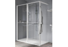 Pevná bočná stena Walk-In Novellini Kaudra HWL Frame, 180x200cm, ľavé, z 2 półkami, profil čierna matnéný