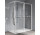 Pevná bočná stena Walk-In Novellini Kaudra HWL Frame, 220x200cm, pravé, z 2 półkami, biele profily matnéný