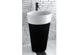 Umývadlo voľne stojaca Besco Uniqa B&W, 32x46cm, bez prepadu, čierna/biely