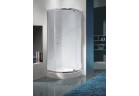 Štvrťkruhový sprchovací kút Sanplast KP1DJa/TX5b-90, 90x90cm, farba profili: strieborná lesklý wzór szyby: transparentna 