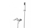 Vaňová Batéria Besco Varium / Modern, na stěnu, výtokové rameno 172mm, Sprchový set, chróm