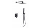 Sprchový set Besco Decco / Illusion, podomietkový, 2 výstupy vody, Horná sprcha standardowa, chróm