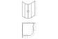 Sprchový kút asymetrická Besco Modern 185, 100x80cm, sklo číre, profil chróm