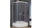Sprchový kút štvrťkruhový Besco Modern 185, 80x80cm, sklo číre, profil chróm