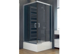 Sprchový kút štvorcová Besco Modern 165, 90x90cm, sklo číre, profil chróm