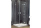 Sprchový kút päťuholníkový Besco Viva 195, 90x90cm, ľavé, sklo číre, profil chróm