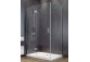 Sprchový kút štvorcová Besco Viva 195, 80x80cm, pravé, sklo číre, profil chróm