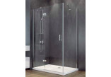 Sprchový kút obdĺžniková Besco Viva 195, 120x80cm, ľavé, sklo číre, profil chróm