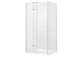 Sprchový kút obdĺžniková Besco Pixa, 120x90cm, pravé, sklo číre, profil chróm