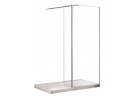 Bočný panel dla kúty Besco Aveo Black, 30x195cm, sklo číre, profil čierna