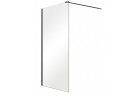 Sprchový kút Walk In Besco Aveo Black, 90x195cm, sklo číre, profil čierna matnéný