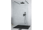 Sprchový kút Walk In Besco Aveo Due Black, 120x195cm, sklo číre, profil čierna matnéný