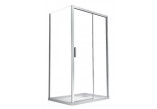 Bočný panel dla dverí prysznicowych Besco Actis, 90x195cm, sklo číre, profil chróm
