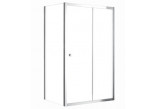 Bočný panel dla dverí prysznicowych Besco Duo Slide, 80x195cm, sklo číre, profil chróm
