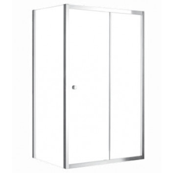 Bočný panel dla dverí prysznicowych Besco Actis, 80x195cm, sklo číre, profil chróm