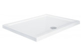 Sprchová vanička pravouhlý Besco Alpina Slimline, 120x80cm, akrylátové, biely