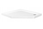 Päťuholníková vanička Besco Bergo Slimline, 90x90cm, akrylátové, biely