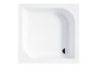 Štvorcová sprchová vanička Besco Ares, 70x70cm, akrylátové, biely