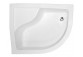 Sprchová vanička asymentryczny Besco Saturn, 100x80cm, pravé, zintegrowana obudowa, akrylátové, biely