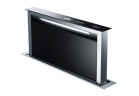 Okap stolný Franke Downdraft FDW 908 IB XS, 80x12cm, brúsená oceľ/čierne sklo