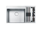 Drez wbudowywany Franke Box Center BWX 220-54-27, príslušenstvo s pravé stronie, 86x51cm, brúsená oceľ