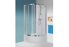 Štvrťkruhový sprchovací kút Sanplast KP4/TX5b-80/165-S, sklo číre, saténové profily lesklý