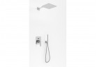 Podomietkový Sprchový set Kohlman Experience, s hlavovou sprchou kwadratową 40cm, chróm