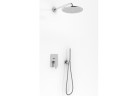 Sprchový set Kohlman Axis, podomietkový, okrúhla Horná sprcha 20cm, 2 výstupy vody, chróm