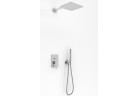 Sprchový set Kohlman Axis, podomietkový, štvorcová Horná sprcha 20cm, 2 výstupy vody, chróm