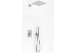 Sprchový set Kohlman Axis, podomietkový, štvorcová Horná sprcha 25cm, 2 výstupy vody, chróm
