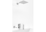Sprchový set Kohlman Excelent, podomietkový, štvorcová Horná sprcha 20cm, 3 výstupy vody, chróm