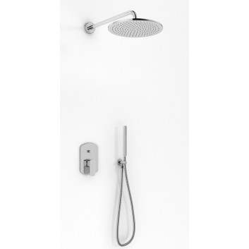 Sprchový set Kohlman Excelent, podomietkový, štvorcová Horná sprcha 20cm, 1 wyjście vody, chróm