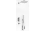 Sprchový set Kohlman Foxal, podomietkový, Batéria termostatická, štvorcová Horná sprcha 20cm, 2 výstupy vody, chróm
