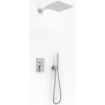 Sprchový set Kohlman Foxal, podomietkový, štvorcová Horná sprcha 20cm, 2 výstupy vody, chróm