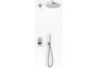 Sprchový set Kohlman Boxine, podomietkový, okrúhla Horná sprcha 35cm, 2 výstupy vody, chróm