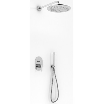 Sprchový set Kohlman Foxal, podomietkový, okrúhla Horná sprcha 20cm, 2 výstupy vody, chróm