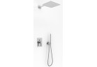 Sprchový set Kohlman Dexame, podomietkový, štvorcová Horná sprcha 25cm, 2 výstupy vody, chróm