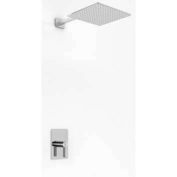 Sprchový set Kohlman Saxo, podomietkový, štvorcová Horná sprcha 20cm, 1 wyjście vody, chróm