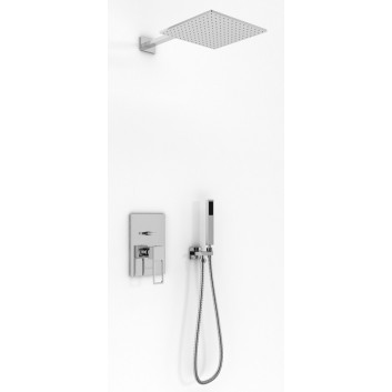 Sprchový set Kohlman Dexame, podomietkový, štvorcová Horná sprcha 20cm, 2 výstupy vody, chróm